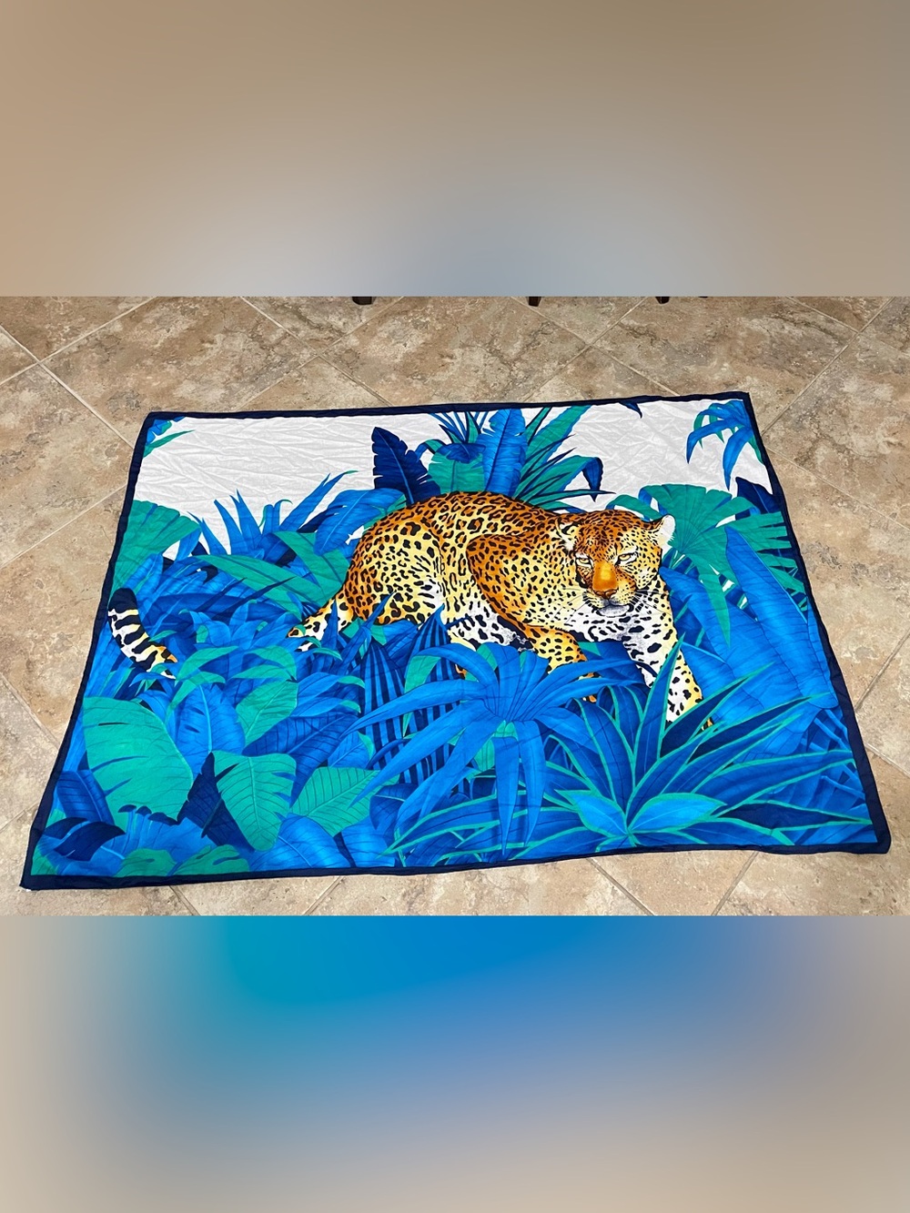 Leopard Print Jungle Scarf & Wrap 100% Cotton Made in Italy Ferragamo Style